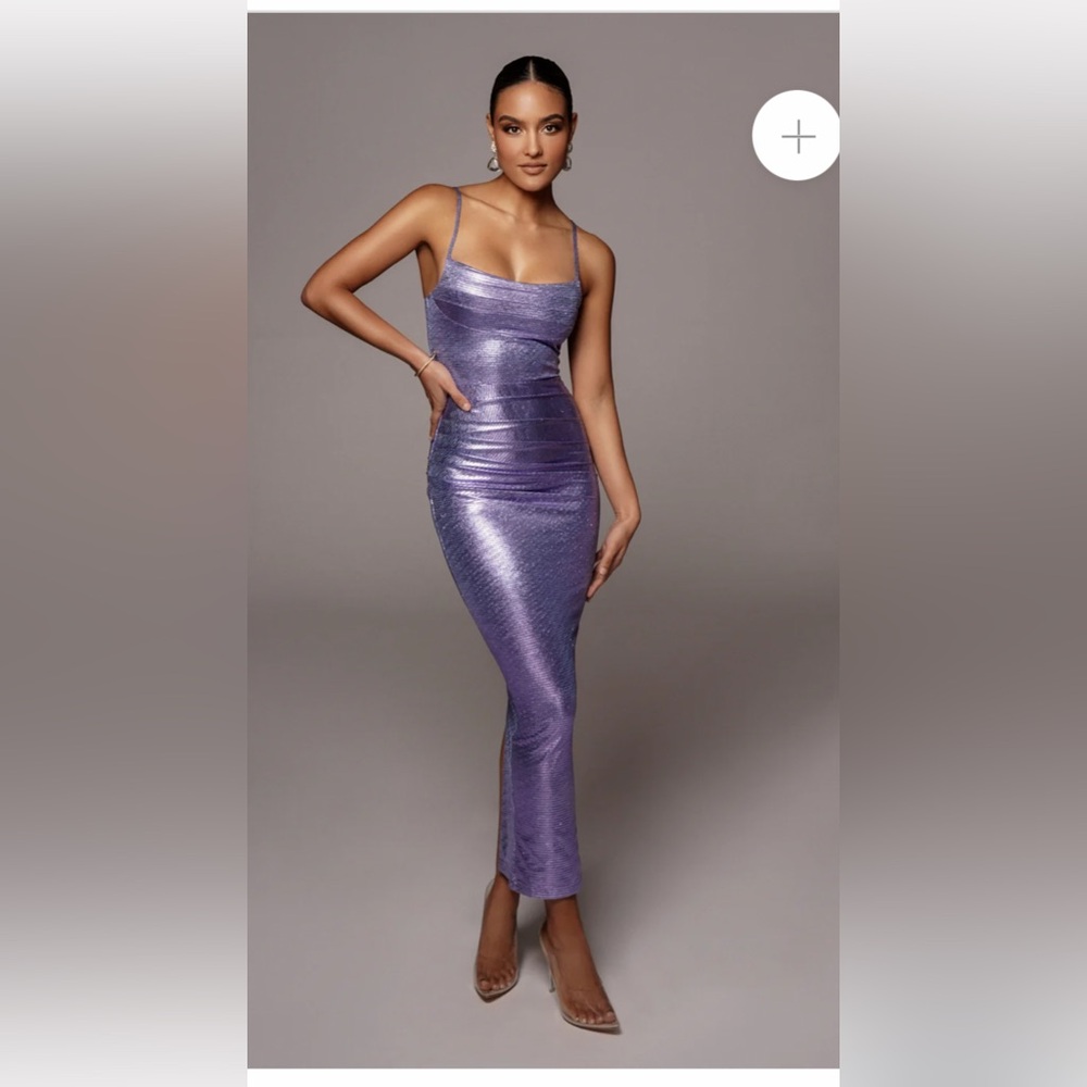 JLUX Label PURPLE RUBI COWL NECK COCKTAIL DRESS XS